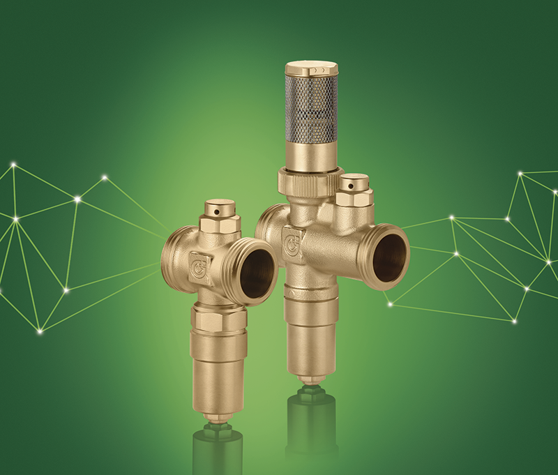 CALEFFI, válvulas antihielo, protección mecánica que puede drenar el agua contenida en el circuito CALEFFI, válvulas antihielo, protección mecánica que puede drenar el agua contenida en el circuito