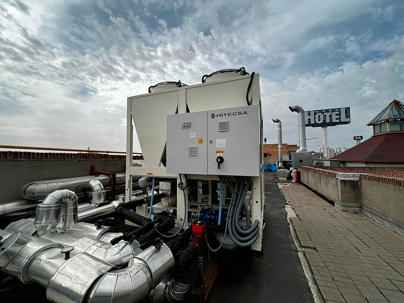 HITECSA, bomba de calor kr3 en un hotel en Leganés