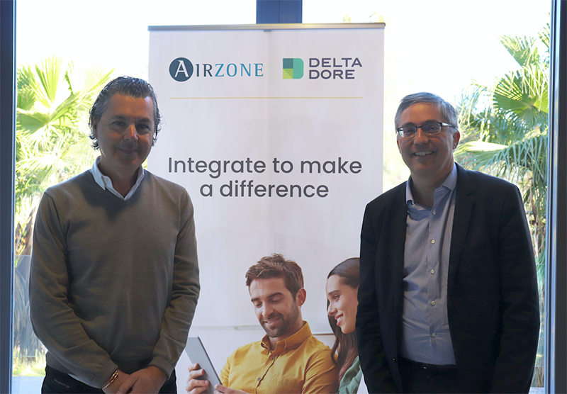 DELTA DORE y AIRZONE firman un convenio de colaboración para proponer una solución de control domótico completa e integrada DELTA DORE y AIRZONE firman un convenio de colaboración para proponer una solución de control domótico completa e integrada