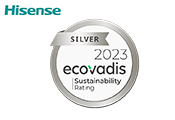 Hisense Europe, fabricante de electrodomésticos de las marcas Hisense y Gorenje, ha sido galardonada con la medalla de plata de EcoVadis