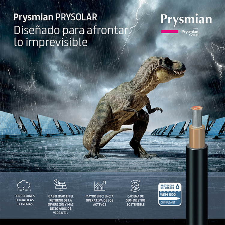 Prysmian PRYSOLAR, la nueva generación de cables solares para CC en condiciones de tensión creciente y episodios climáticos extremos