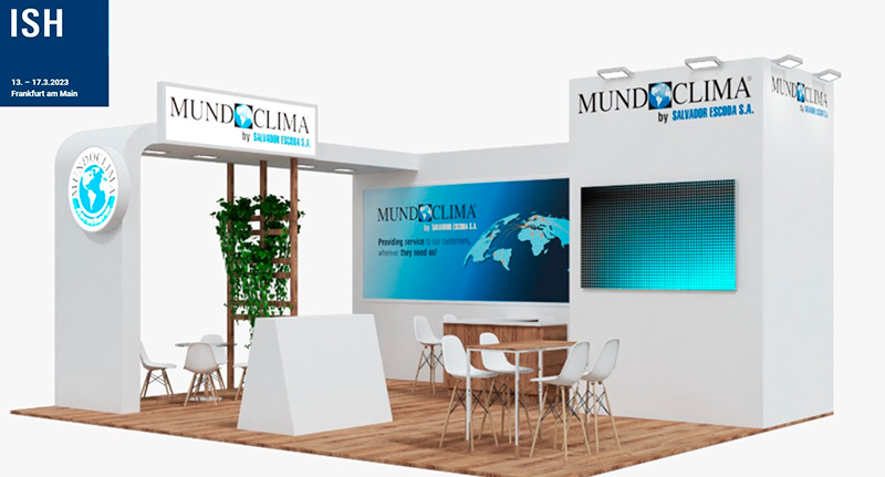 SALVADOR Escoda S.A. vuelve a estar presente en la feria internacional ISH con su aerotermia de alta eficiencia Mundoclima® Aerotherm SALVADOR Escoda S.A. vuelve a estar presente en la feria internacional ISH con su aerotermia de alta eficiencia Mundoclima® Aerotherm