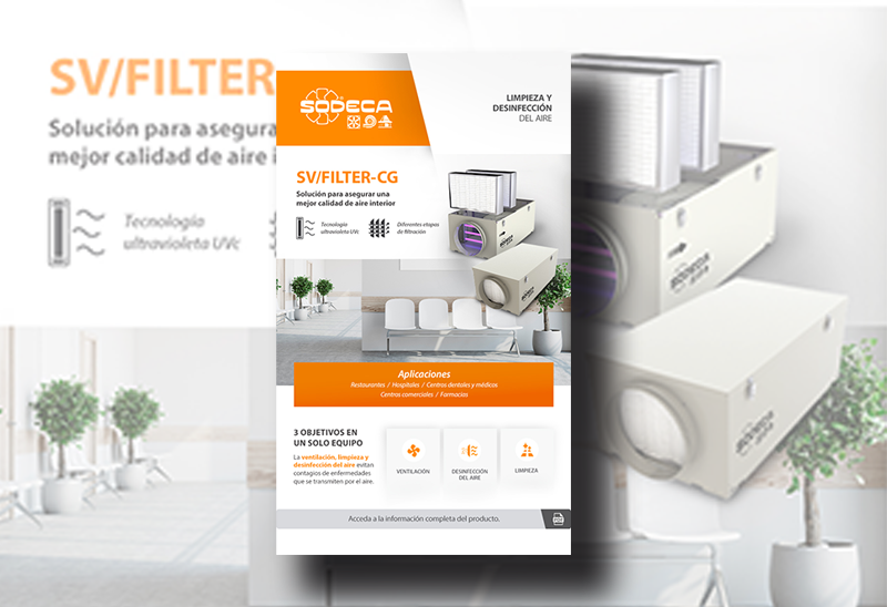 SODECA, unidades purificadoras de aire con cámara Germicida UVc SODECA, unidades purificadoras de aire con cámara Germicida UVc