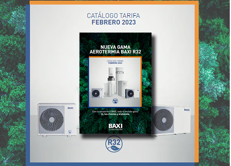 BAXI presenta el nuevo Catálogo Tarifa 2023 con importantes novedades en aerotermia