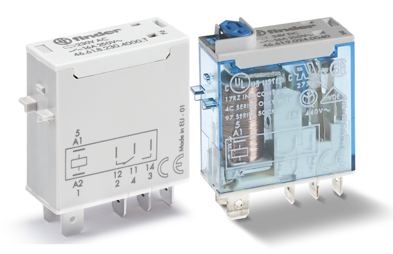 FINDER Serie 46: los mini relés industriales de alto rendimiento, seguridad y control