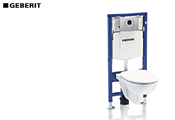 El conjunto formado por el inodoro suspendido, cisterna empotrada y el pulsador Geberit, está diseñado para décadas de uso y se puede mantener sin ningún problema