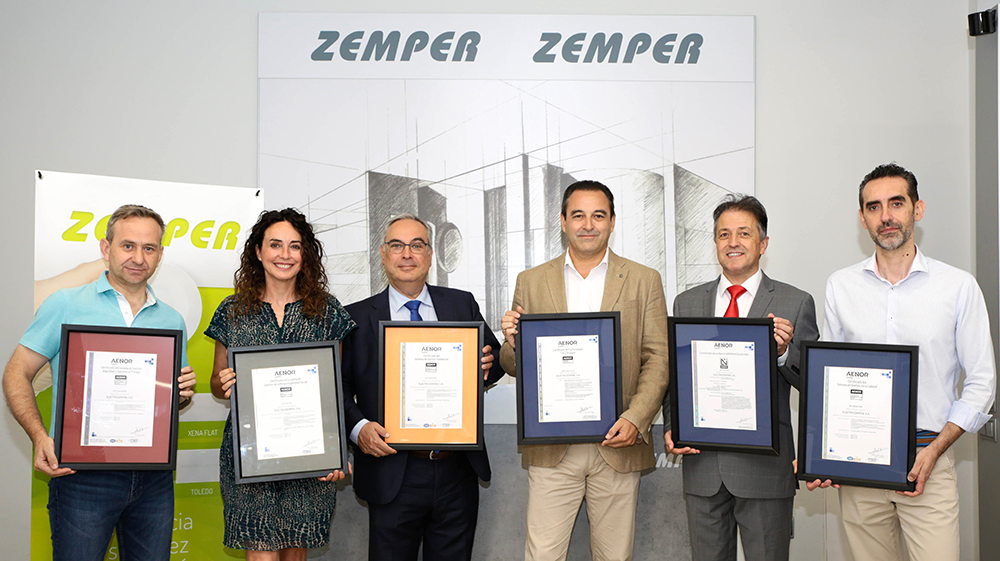 ZEMPER certificados AENOR 1