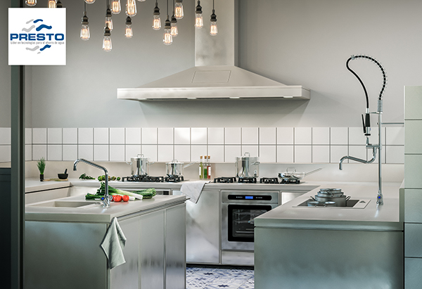 PRESTO ambiente grifo industrial cocina presto columna 1
