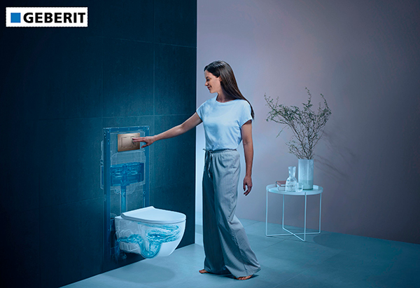GEBERIT WC System Quiet Flushing B2C Woman Night Flushing 1