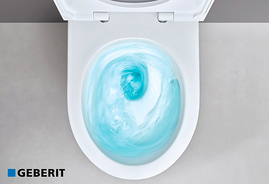 GEBERIT 2024 Acanto WC with TurboFlush Flush Supervision 1