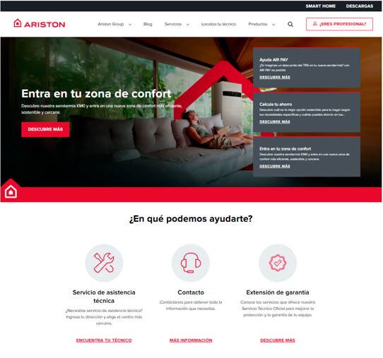 ariston nueva web 1
