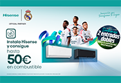 HISENSE lanza una nueva campaña para premiar a sus instaladores con combustible y experiencias exclusivas en el Santiago Bernabéu