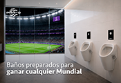 PRESTO IBERICA: Baños preparados para ganar cualquier Mundial. La ingeniería hidráulica que hace posible el funcionamiento de un gran estadio