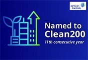 JOHNSON CONTROLS, incluida en la lista Clean200 por undécimo año consecutivo