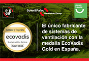 SOLER & PALAU obtiene por segundo año consecutivo la medalla Gold de EcoVadis