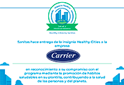CARRIER recibe la Insignia Healthy Cities 2026 por su compromiso con la salud, la seguridad y el medioambiente